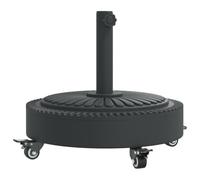 vidaXL Parasol Base with Wheels for Ø38 / 48 mm Poles 27 kg Round