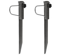 vidaXL Parasol Stands with Spikes 2 pcs, Ground Spike Parasol Stand Holder, Umbr
