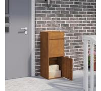 vidaXL Parcel Box, Steel Parcel Box, Weatherproof and Rust-Proof, 41 x 38 x 103 cm, Hinged Door and Rotating Closure, Weatherproof, Ideal for the Garden or