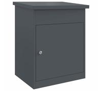 vidaXL Parcel Drop Box Anthracite 44 x 35 x 59 cm Steel, Garden and Terrace Mailbox, Modern Design, Weatherproof Materials, Secure Package Box, Convenient Parcel Drop Solution