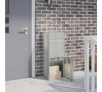 vidaXL Parcel Drop Box Black 41 x 38 x 103 cm Galvanised Steel