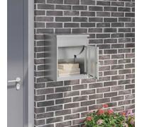 vidaXL Parcel Drop Box Black 47.5 x 38 x 59 cm Galvanised Steel