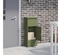 vidaXL Parcel Drop Box Olive green 44.5 x 29 x 110.5 cm Steel