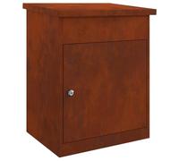 vidaXL Parcel Drop Box Rusty 44 x 35 x 59 cm Weathering Steel, Garden and Terrace Mailbox, Modern Design, Weatherproof Materials, Secure Package Box, Convenient Parcel Drop Solution
