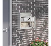 vidaXL Parcel Drop Box Silver 47.5 x 38 x 59 cm Stainless Steel