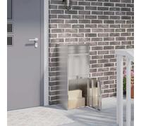 vidaXL Parcel Drop Box Black 41 x 38 x 103 cm Stainless Steel, Garden and Terrace, Secure Parcel Storage Solutions, Modern Outdoor Mailbox, Water-Resistant Materials, Rectangular Design