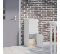 vidaXL Parcel Drop Box White 41 x 38 x 103 cm Steel