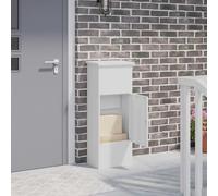 vidaXL Parcel Drop Box White 44.5 x 29 x 110.5 cm Steel