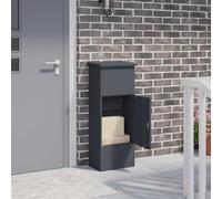vidaXL Parcel Drop Box with Door Anthracite 44.5 x 29 x 110.5 cm Steel