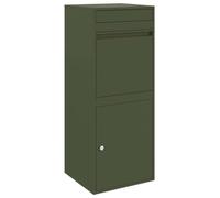 vidaXL Parcel Drop Box with Storage Olive green 41 x 38 x 103 cm Steel