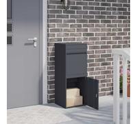 vidaXL Parcel Drop Box with Storage Anthracite 41 x 38 x 103 cm Steel