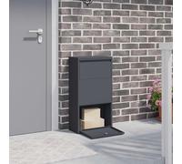 VidaXL Parcel Drop Box With Storage Anthracite 44 X 22 X 82 Cm Steel
