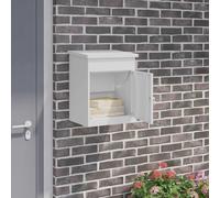 vidaXL Parcel Drop Box with Storage White 47.5 x 38 x 59 cm Steel
