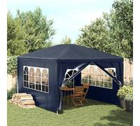 vidaXL Party Tent 3x4m with 4 Walls Blue Patio Garden Gazebo Marquee Pavilion