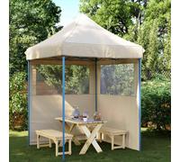 vidaXL Party Tent Folding Beige 200 x 200 x 306 cm Oxford Fabric