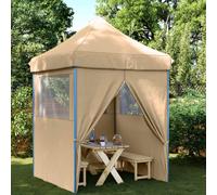 vidaXL Party Tent Folding Beige 200 x 200 x 306 cm Oxford Fabric