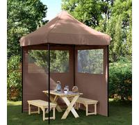 vidaXL Party Tent Folding Brown 200 x 200 x 306 cm Oxford Fabric