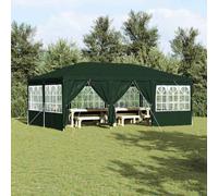 vidaXL Party Tent Green and White 600 x 400 x 266 cm