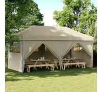 vidaXL Party Tent Pop-up Taupe 580 x 292 x 315 cm Oxford Fabric, Garden Shelter,