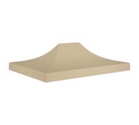 vidaXL Party Tent Roof 4x3 m Beige 270 g/m² Replacement Canopy Gazebo Cover