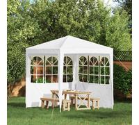VidaXL Party Tent Sidewall 2 Pcs 200 X 195 Cm White PE And Steel