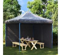 vidaXL 2x Party Tent Sidewall with Zipper PE Anthracite Marquee Enclosure