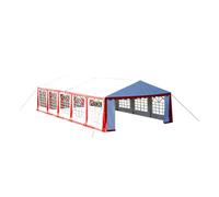 vidaXL Party Tent Top and Side Panels 10x5m Red & White Garden Gazebo Marquee