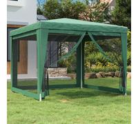 (Green, 300 x 300 x 246 cm (L x W x H)) vidaXL Party Tent with Mesh Sidewalls Canopy Gazebo Multi Colours Multi Sizes