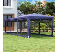 (Blue, 300 x 898 x 258 cm (L x W x H)) vidaXL Party Tent with Mesh Sidewalls Canopy Gazebo Multi Colours Multi Sizes