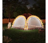 vidaXL Party Tent with LED and 4 Sidewalls Camouflage Event Camping Pavilion