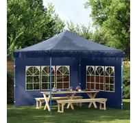 vidaXL Partytent Sidewall 2 pcs with Window PE Blue, Blue
