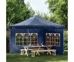 vidaXL Partytent Sidewall 2 pcs with Window PE Blue