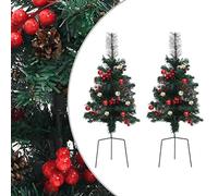 Artificial Pathway Christmas Trees 2 pcs 76 cm PVC