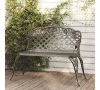 vidaXL Patio Bench 42.5"" Cast Aluminum Green