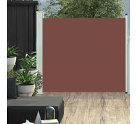 vidaXL Patio Retractable Side Awning Brown Privacy Screen Canopy Sunshade Yard