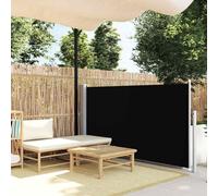 vidaXL Patio Retractable Side Awning 120x500 cm Black