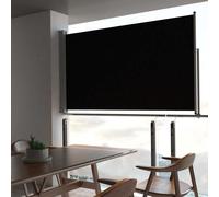 vidaXL Patio Retractable Side Awning 140 x 300 cm Black