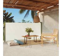 vidaXL Patio Retractable Side Awning 140x300 cm Cream 01 UK HOT