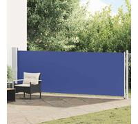 vidaXL Patio Retractable Side Awning 140x600 cm Blue