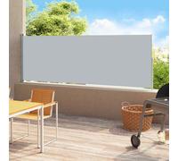vidaXL Patio Retractable Side Awning 180x500 cm Grey Outdoor Screen Sunshade