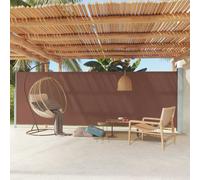 vidaXL Patio Retractable Side Awning 180x600 cm Brown