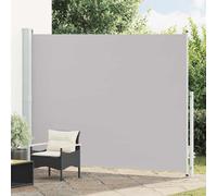 vidaXL Patio Retractable Side Awning Grey Outdoor Privacy Screen Sunshade Garden