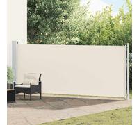 vidaXL Patio Retractable Side Awning 600x160 cm Cream Garden Privacy Sunshade