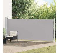 vidaXL Patio Retractable Side Awning 600x160 cm Grey Garden Privacy Sunshade