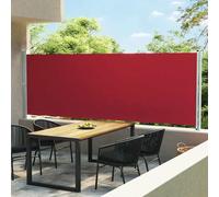 vidaXL Patio Retractable Side Awning 600x160 cm Red