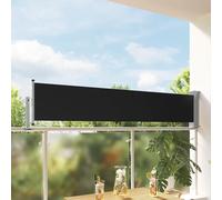vidaXL Patio Retractable Side Awning 60x300 cm Black