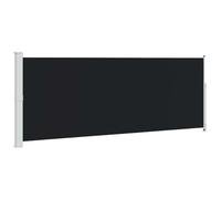 vidaXL Patio Retractable Side Awning Portable Awning Sun Protection Extendable for Balcony Garden Terrace Privacy Protection 180x500 cm Black