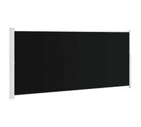 vidaXL Patio Retractable Side Awning Portable Awning Sun Protection Extendable for Balcony Garden Terrace Privacy Protection 220x500 cm Black