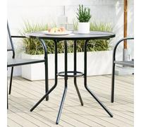 Patio Table Garden Outdoor Table Round Anthracite Powder-coated Steel vidaXL