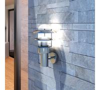 vidaXL Stainless Steel Patio Wall Light Lamp - Durable, Waterproof Outdoor Light for Porches, Patios, Gardens - E27 Fitted Socket - Silver